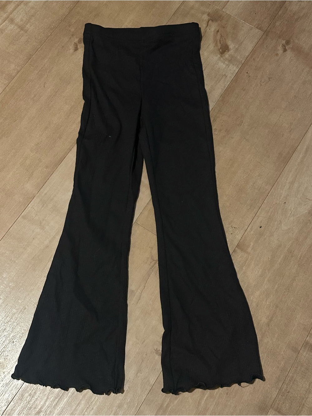 Old Navy Black Ribbed Flare Pants for Kids